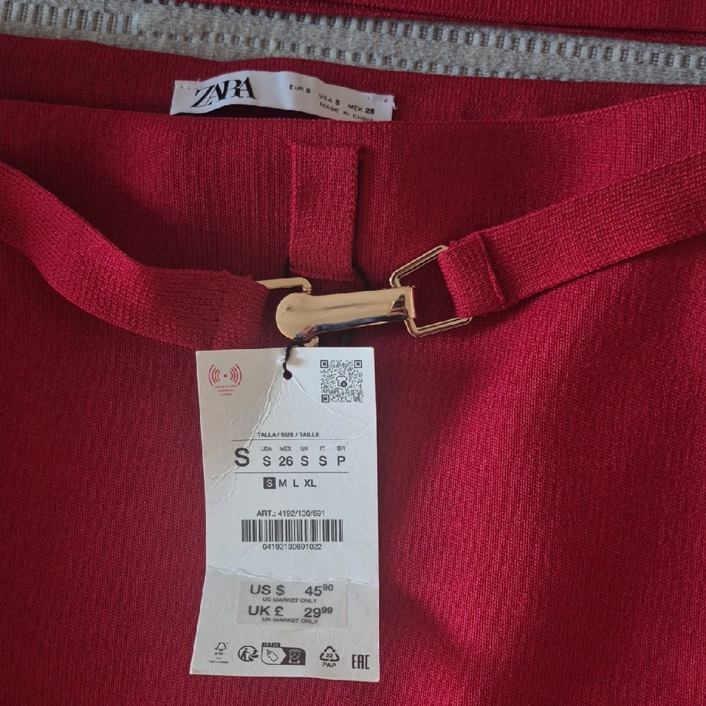 Zara Red Midi Dress - Picture 4 of 8